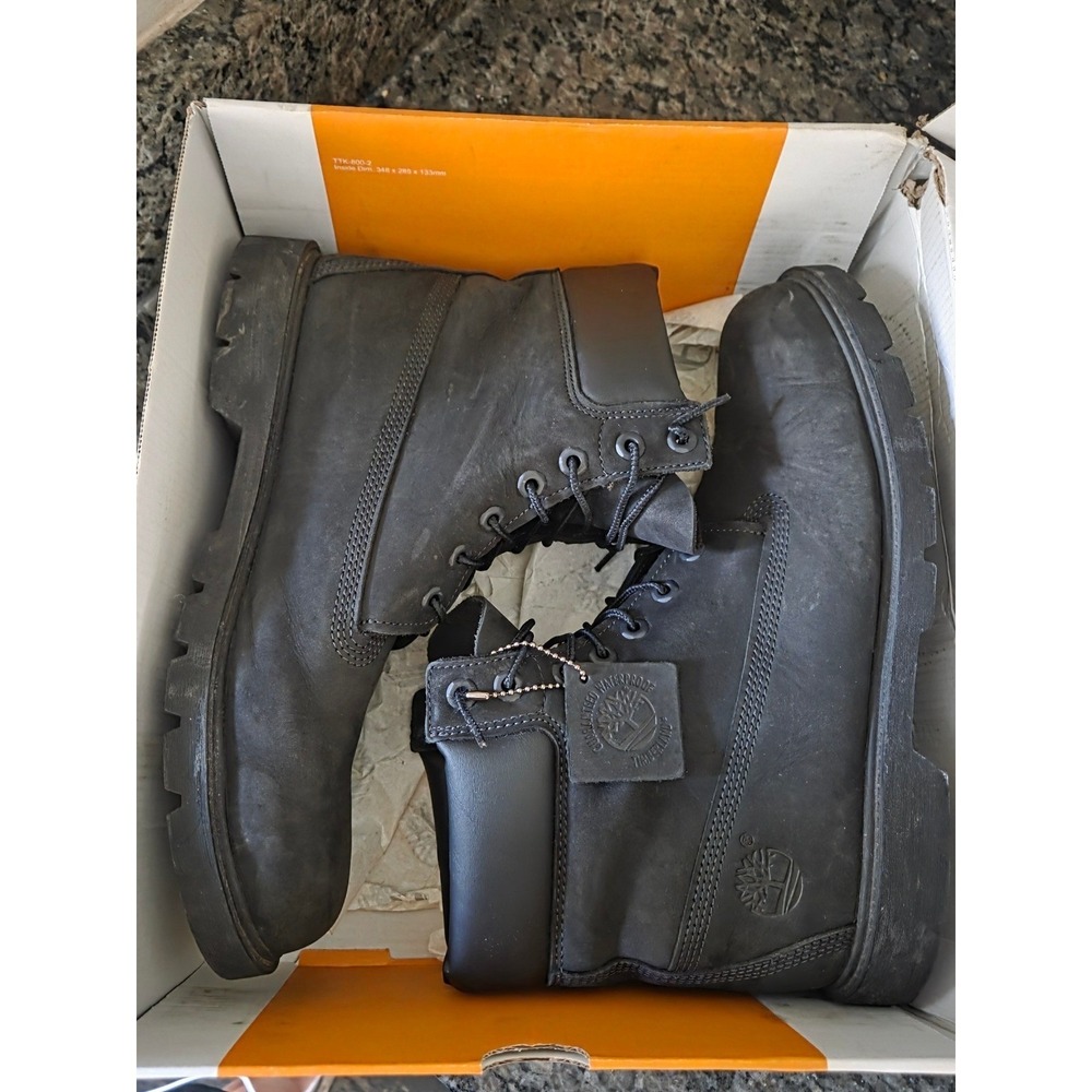 Timberland Classic 6 Inch Waterproof Boots Black Nubuck Mens 10.5 TB 019039 001